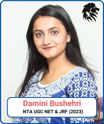 Damini Bushehri UGC NET JRF Qualified Forensic