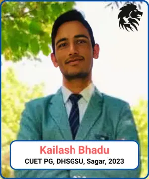 Kailash Bhadu Hall of Fame Page Profile CUET PG Qualified
